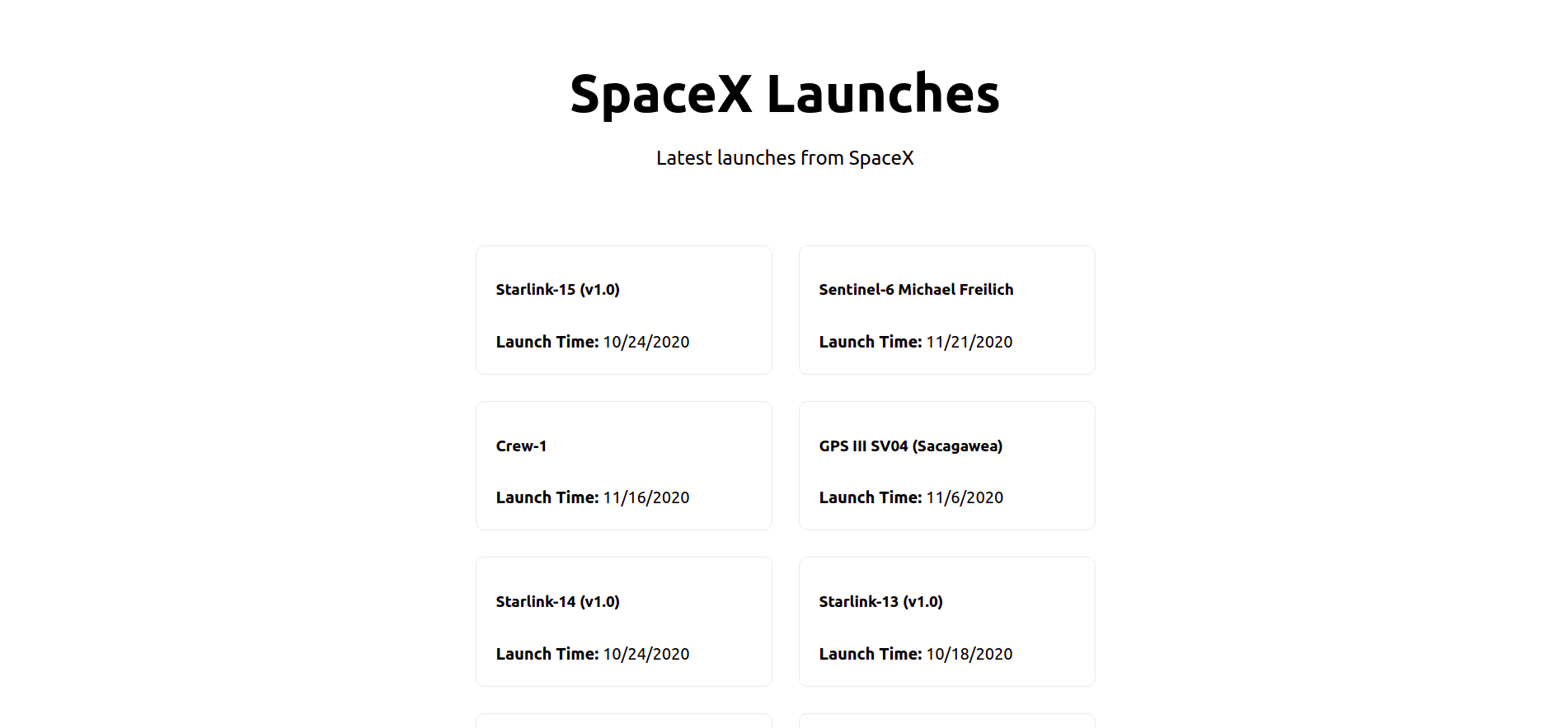 SpaceX Launch Tracker